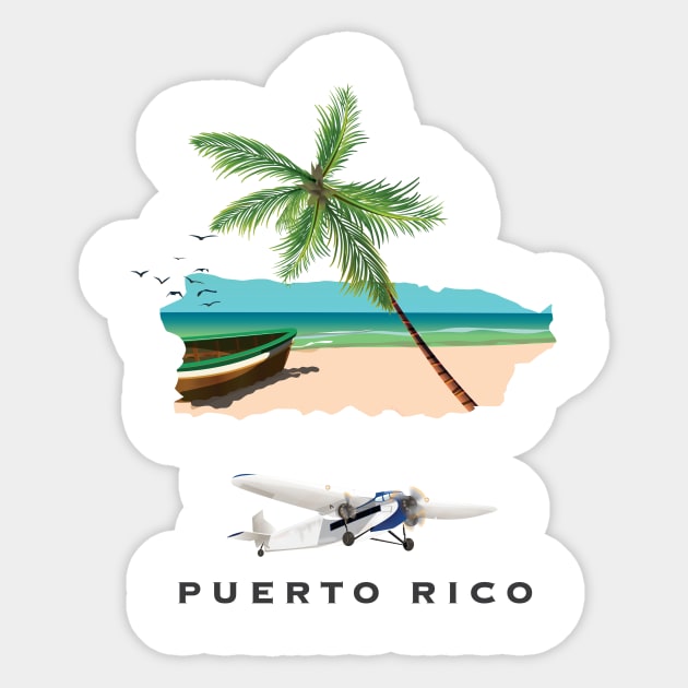 puerto rico travel poster Sticker by nickemporium1
